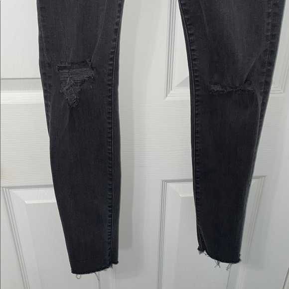 Madewell Black High Rise Distressed Skinny Jeans - Picture 4 of 5
